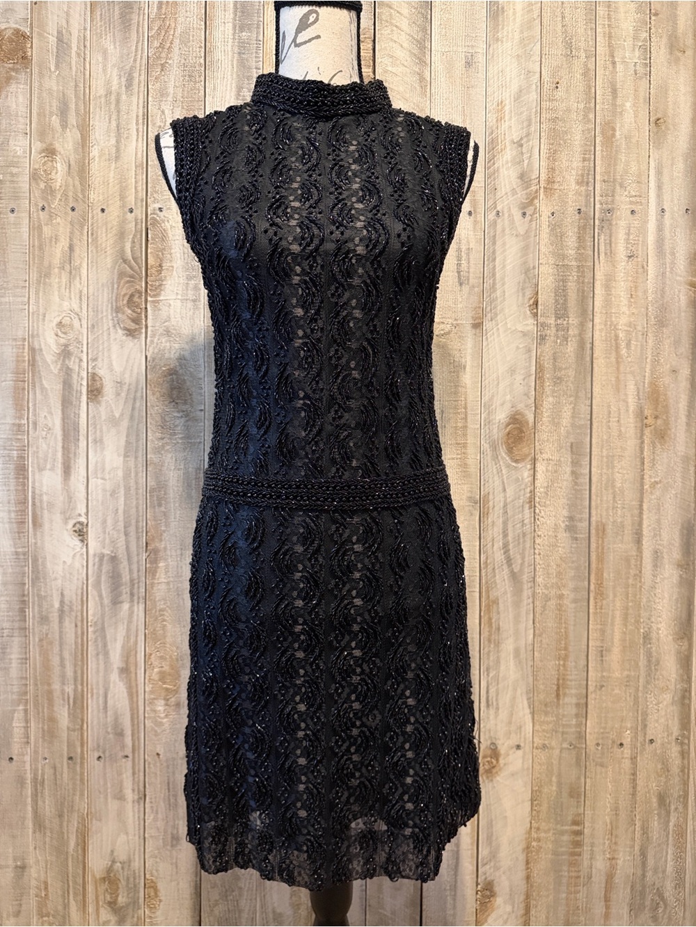 1960’s Charles & Co. Hand Beaded Silk Cocktail Dress